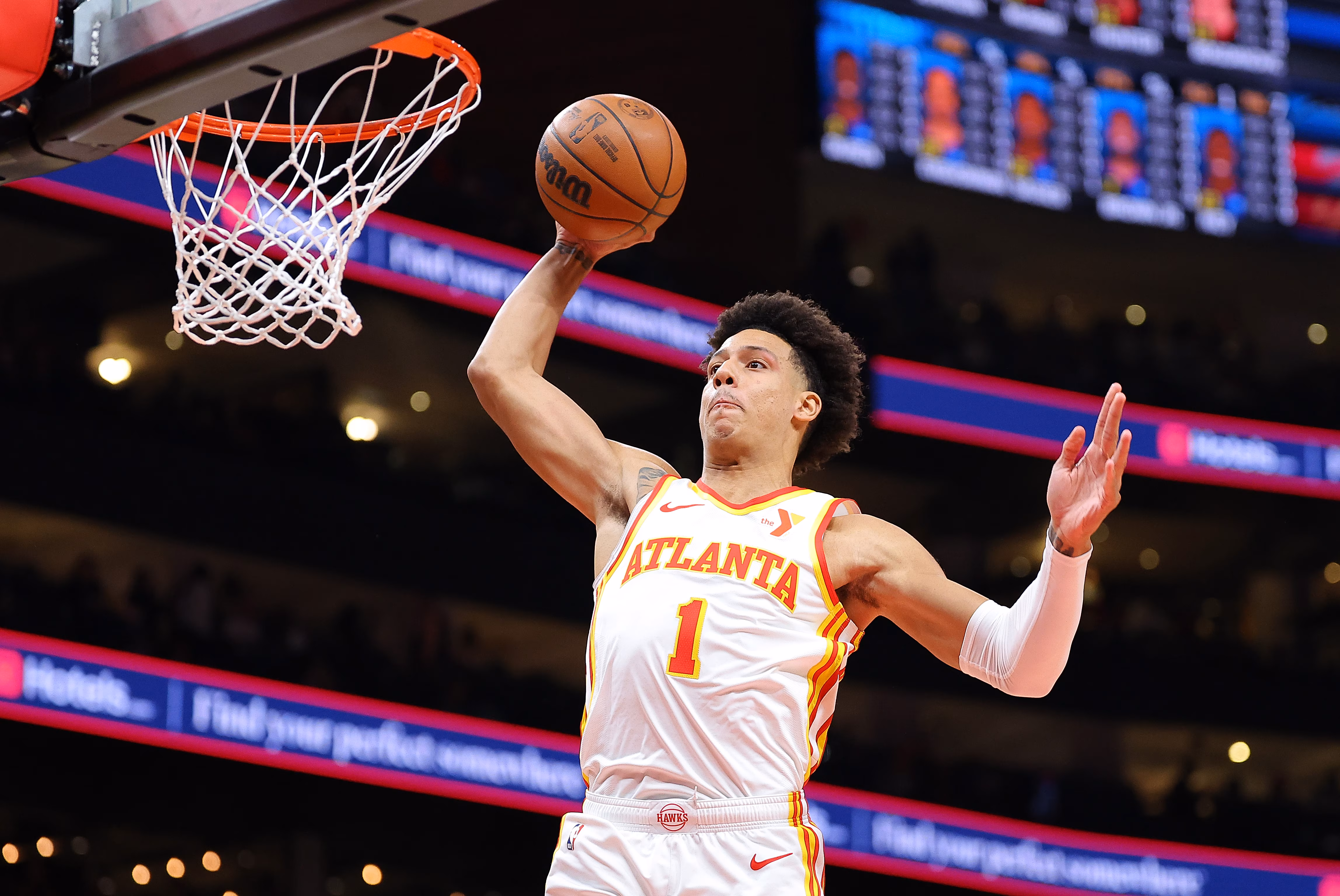 Jalen Johnson records first career triple double